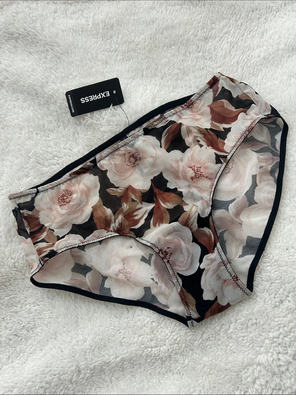 NWT Express Floral Mesh Panty - Picture 1 of 5